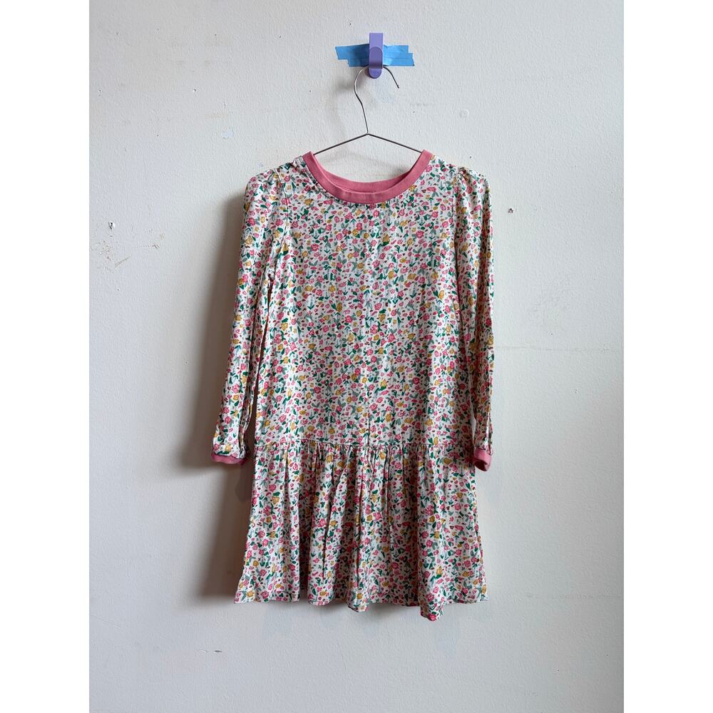 Hanna Andersson Floral Drop Waist Swing Dress 5Y